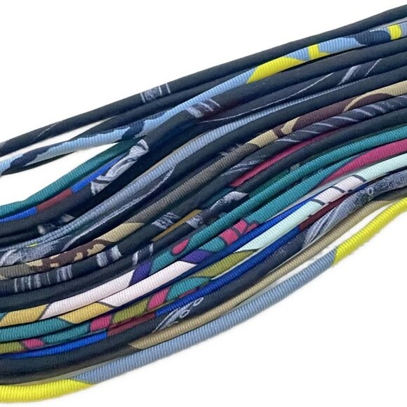 HERMES - Black Blue Green Multi Silk None Bracelet 329-080725 - Picture 4 of 4